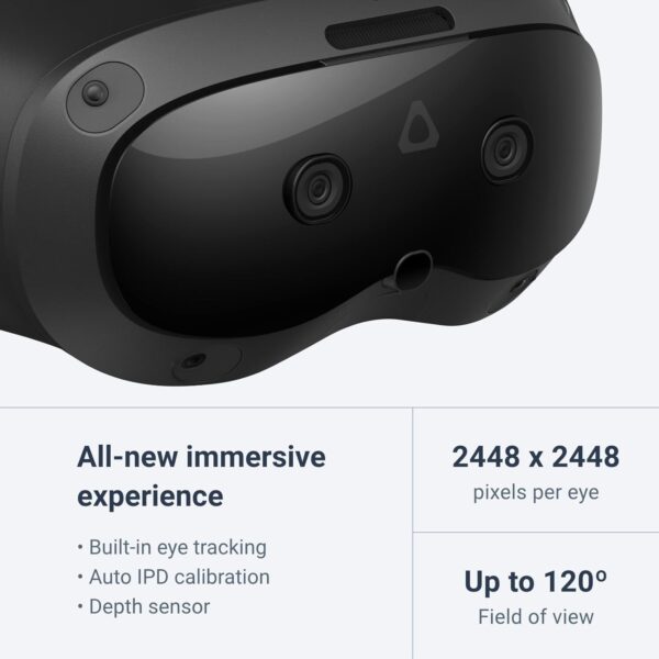 HTC Vive Focus Vision — Mixed Reality and PC VR Headset + Controllers — Consumer Edition - Image 3