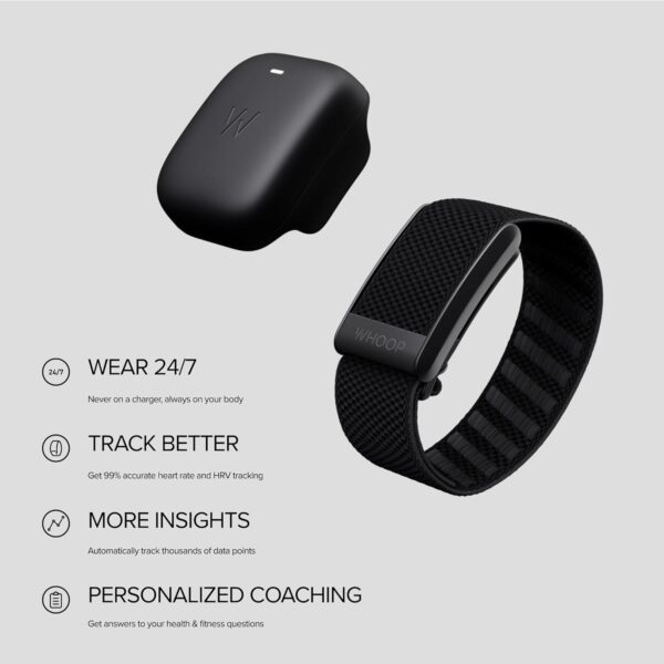 WHOOP 4.0 with 12 Month Subscription – Wearable Health, Fitness & Activity Tracker – Continuous Monitoring, Performance Optimization, Heart Rate Tracking – Improve Sleep, Strain, Recovery, Wellness - Image 3