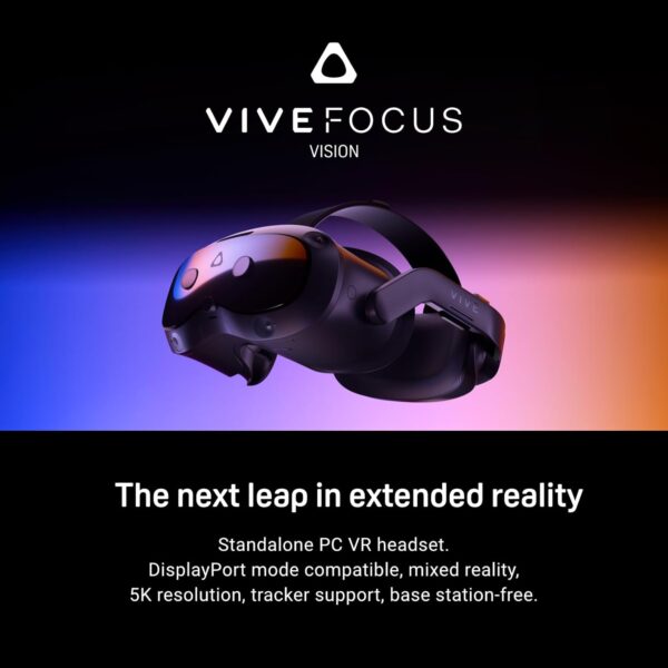 HTC Vive Focus Vision — Mixed Reality and PC VR Headset + Controllers — Consumer Edition - Image 4